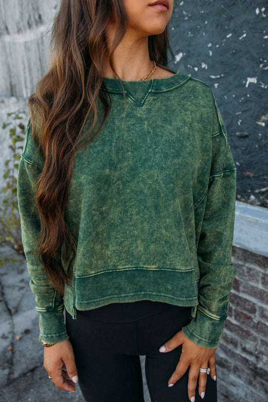 Be Mine Pullover - Dark Green
