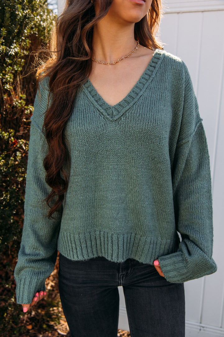 Fierce Sweater - Gray Green