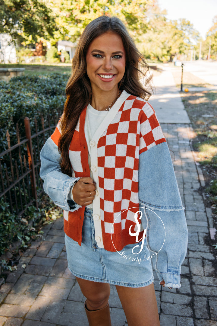 Check Me Out Cardigan - Pretty Orange