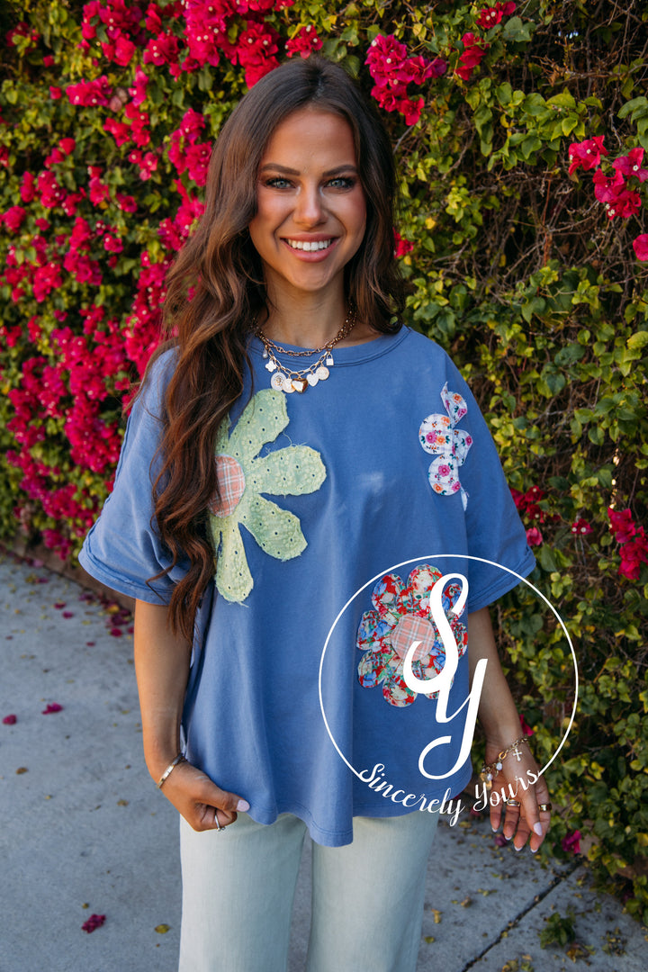 Chateau Daydream Top- Uptown Blue