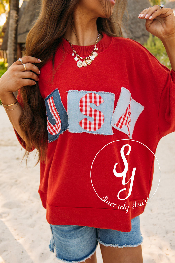 Old Fashioned Top - Washed Red