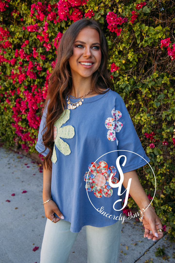 Chateau Daydream Top- Uptown Blue