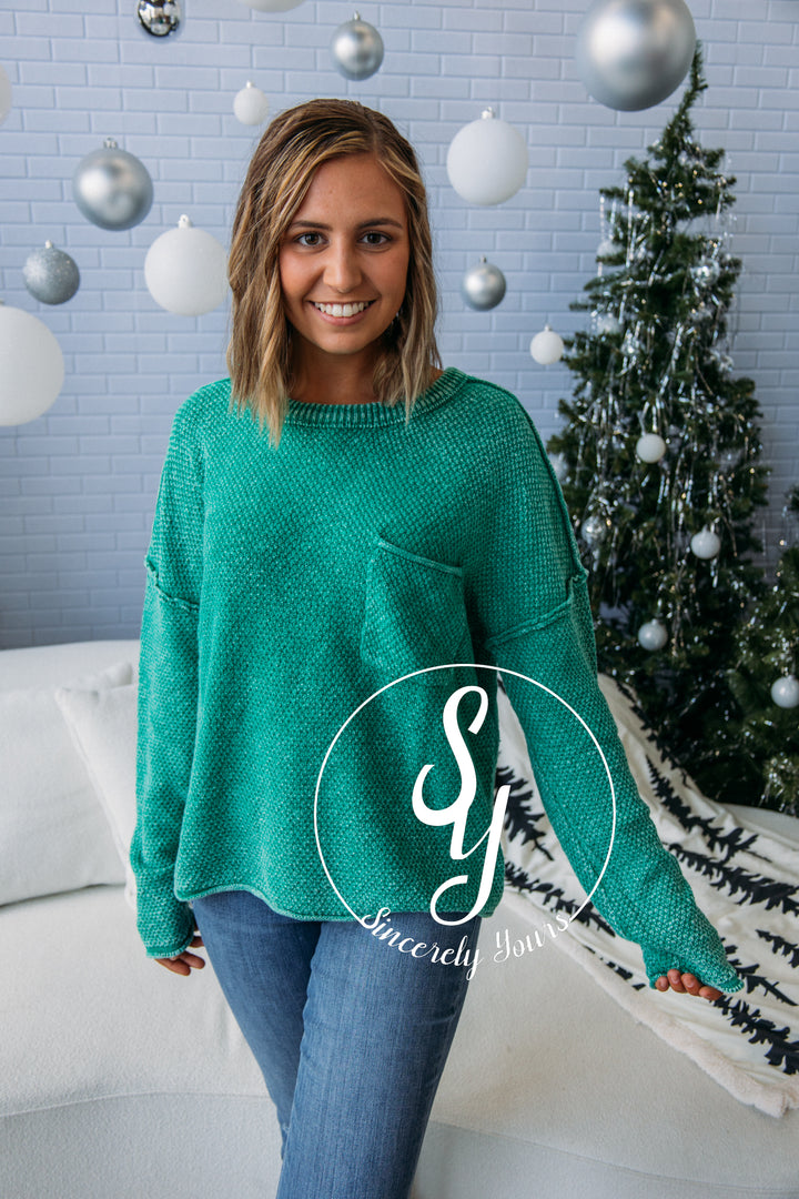 Weekender Sweater - Kelly Green