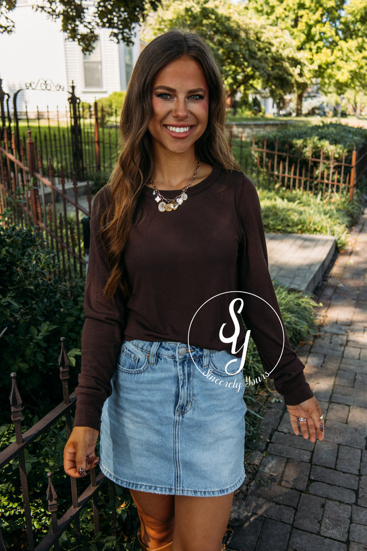 Fall Basic Top-Coffee Bean