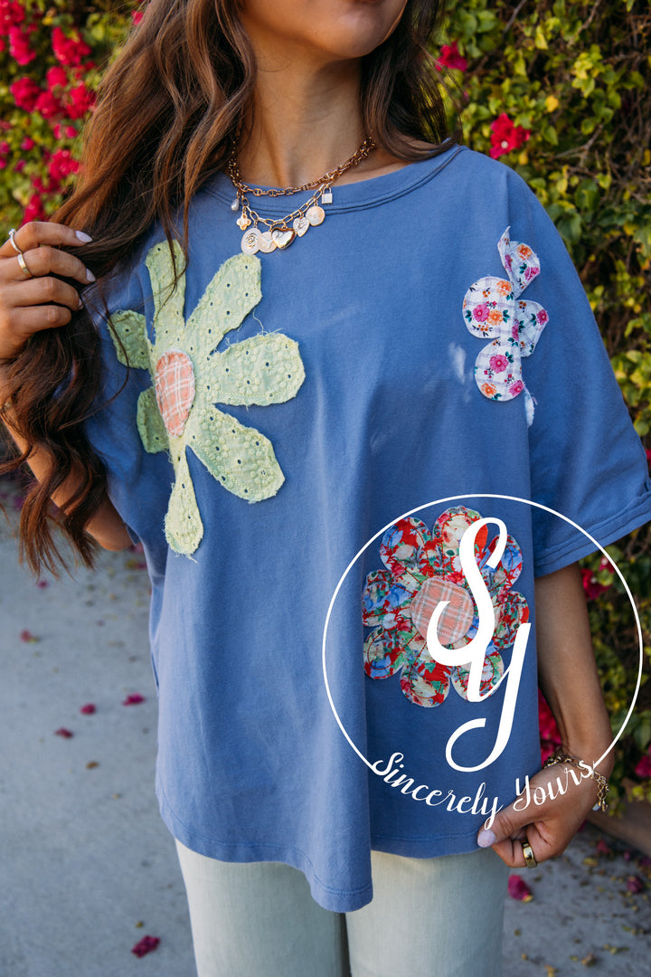 Chateau Daydream Top- Uptown Blue
