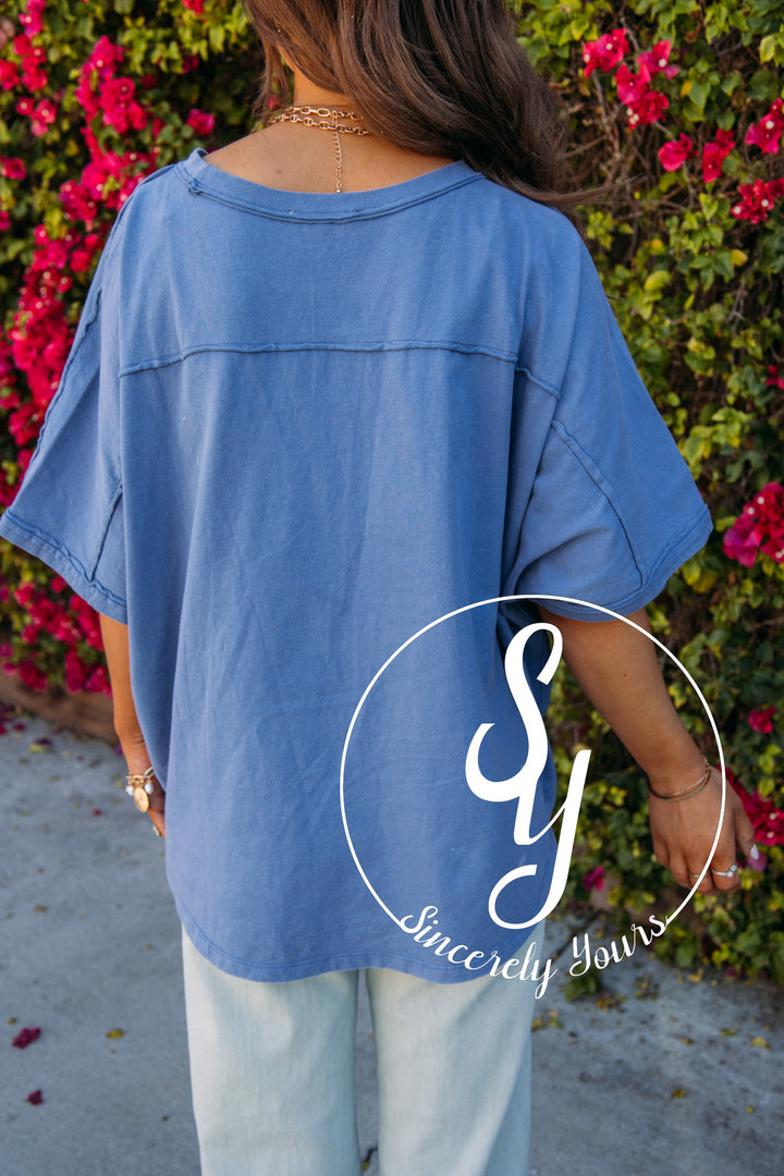 Chateau Daydream Top- Uptown Blue