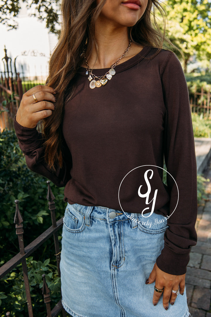 Fall Basic Top-Coffee Bean