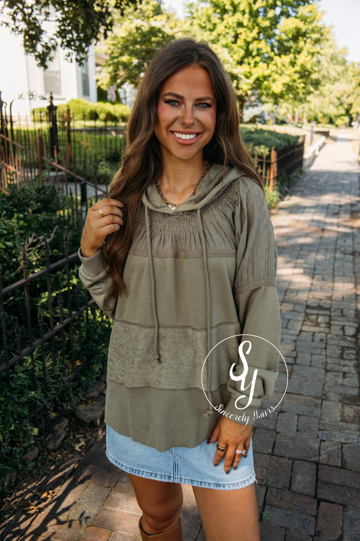Shade Of Lovely Hoodie- Soft Olive
