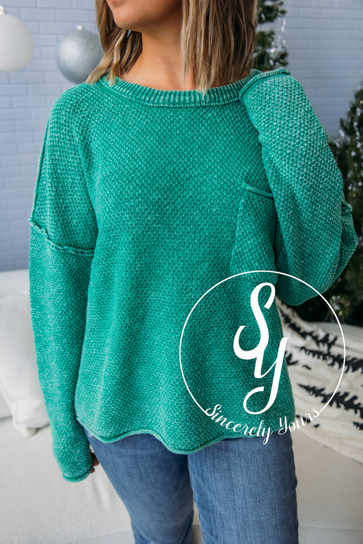 Weekender Sweater - Kelly Green