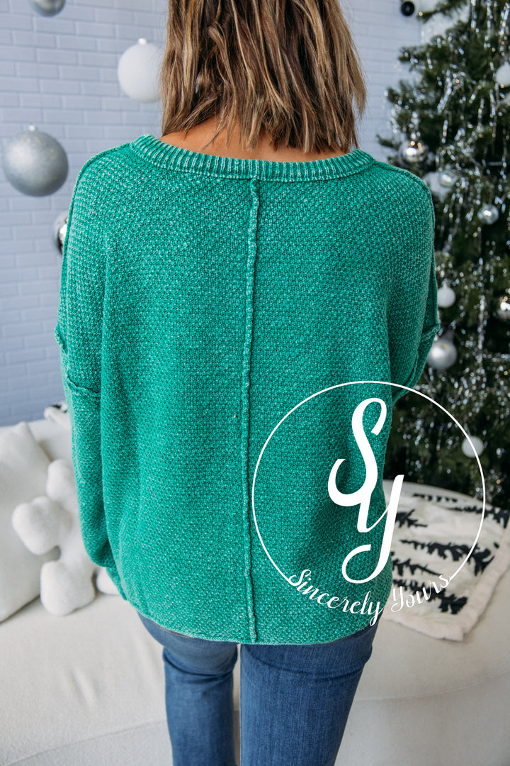 Weekender Sweater - Kelly Green