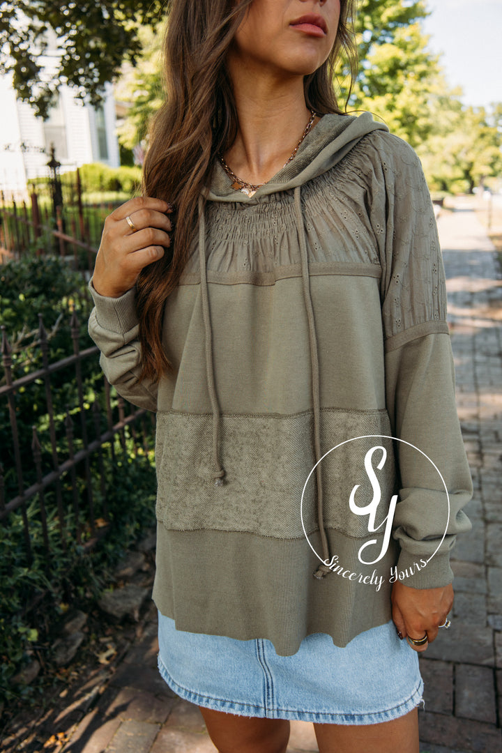 Shade Of Lovely Hoodie- Soft Olive