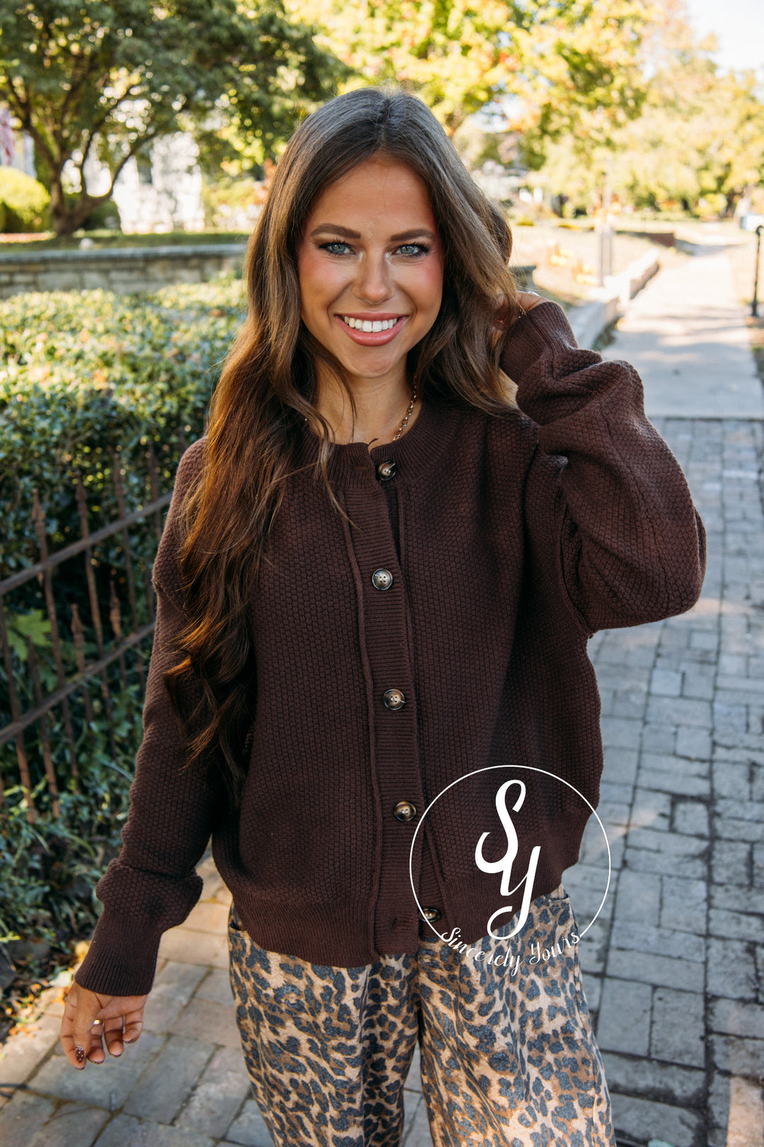 Cozy Break Cardigan- Chocolate