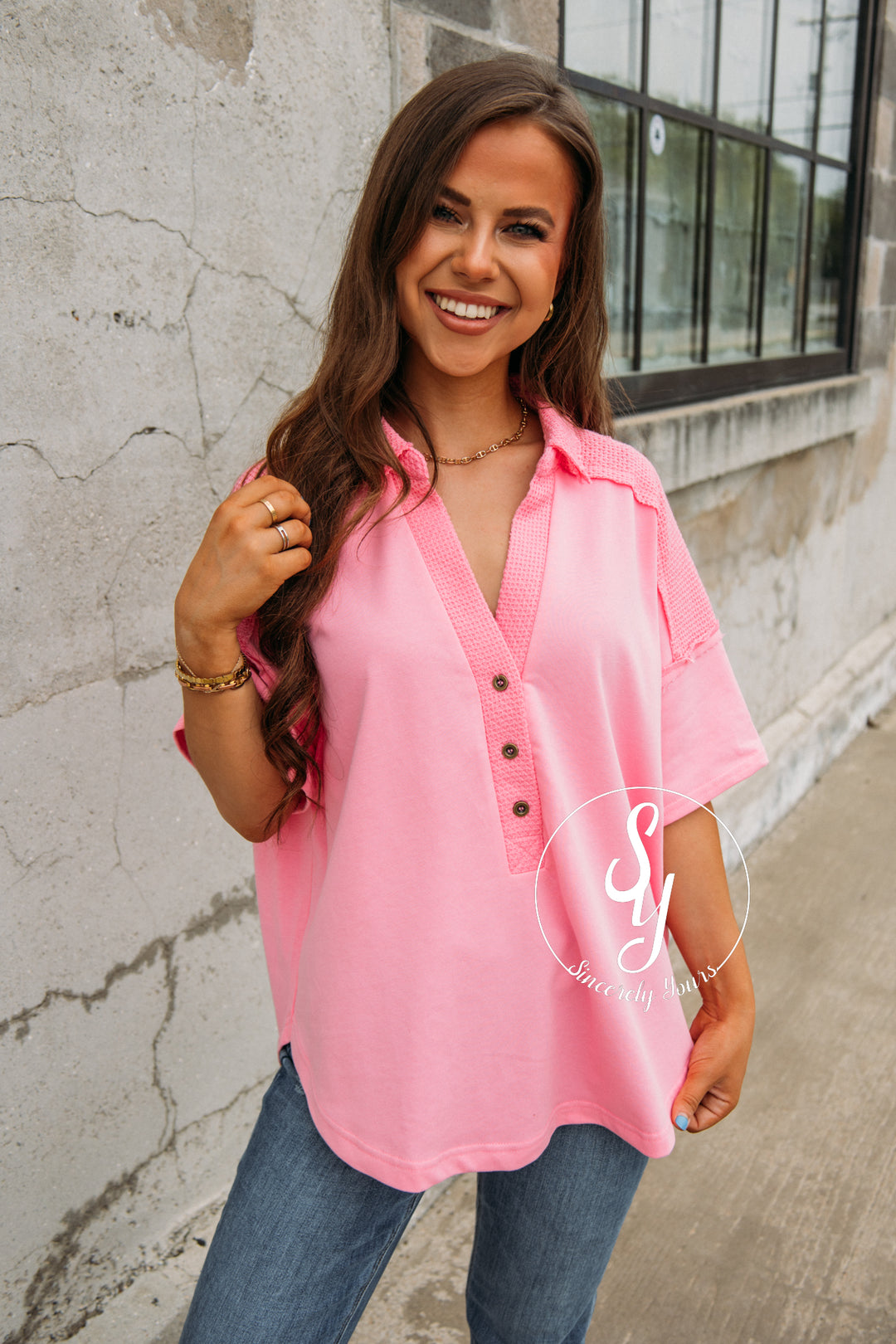 Truly Chic Top-Pink