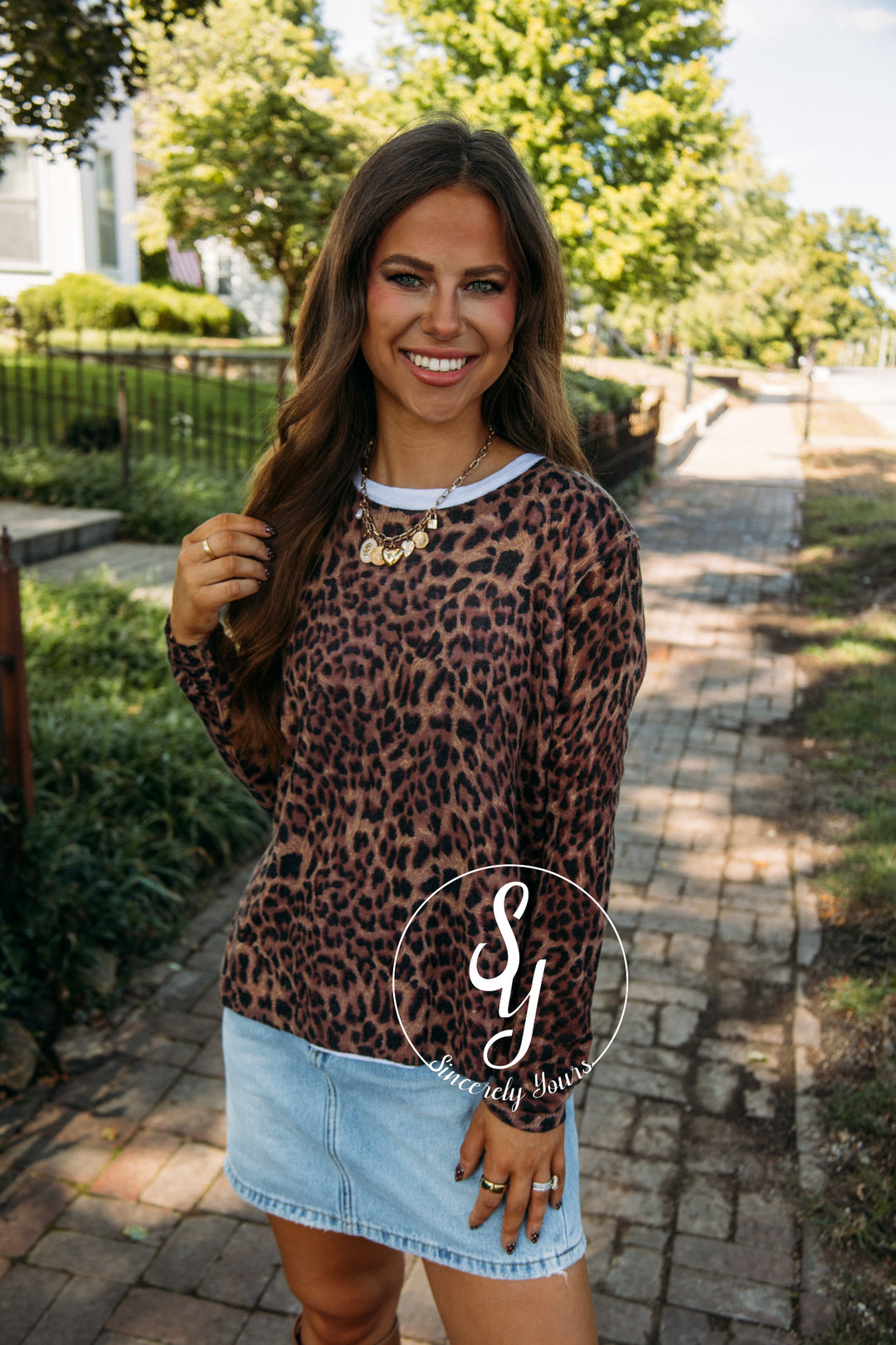 Social Vibes Sweater- Leopard