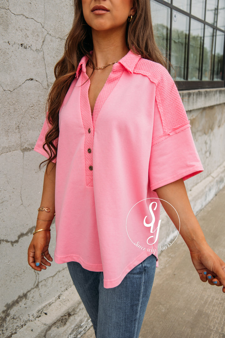 Truly Chic Top-Pink
