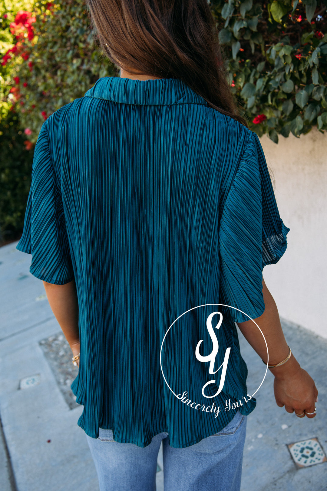 Christine Top- Teal