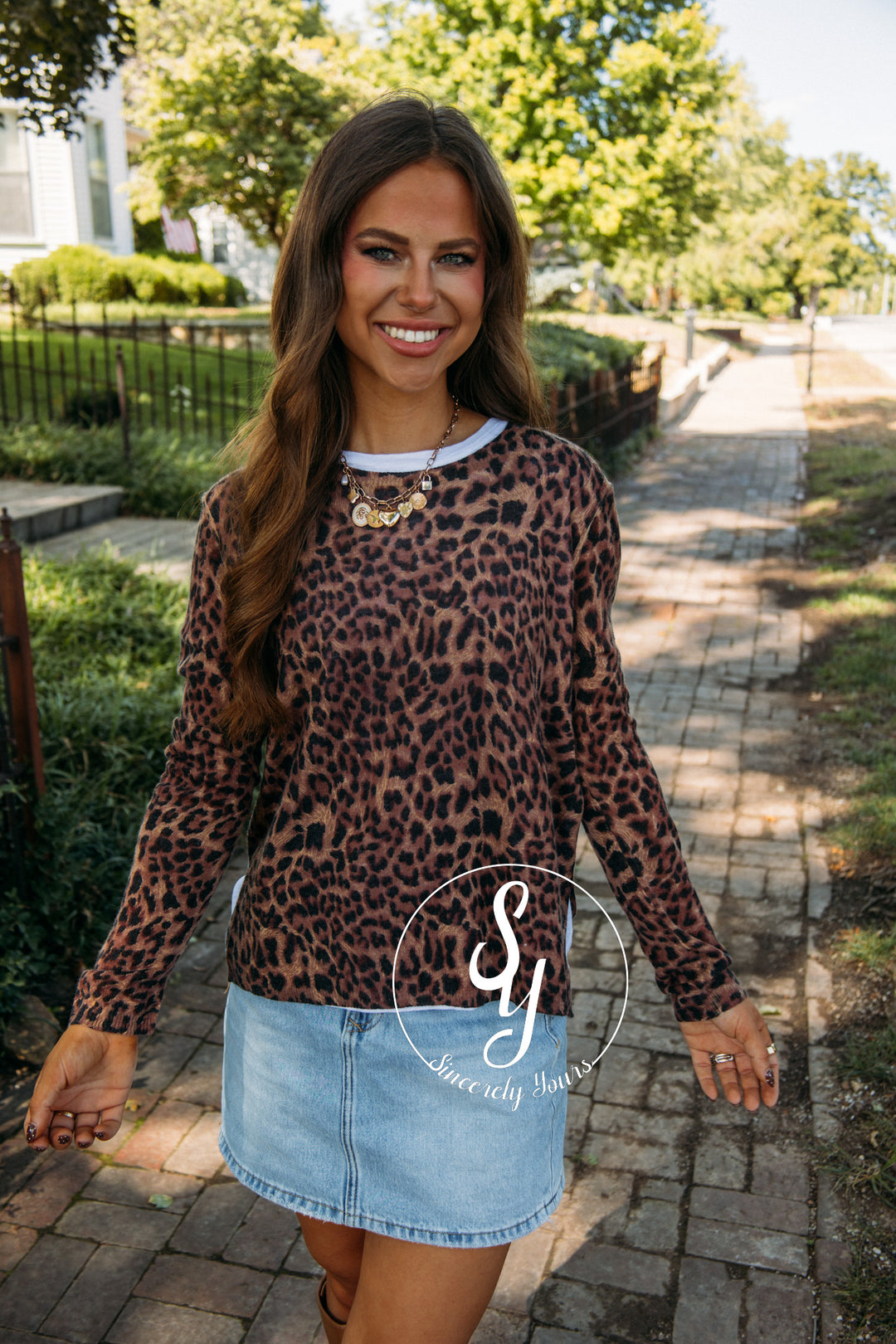 Social Vibes Sweater- Leopard