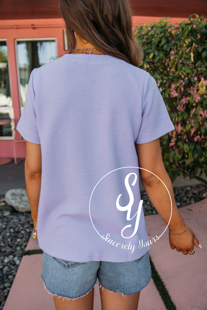 Embracing Top- Lavender