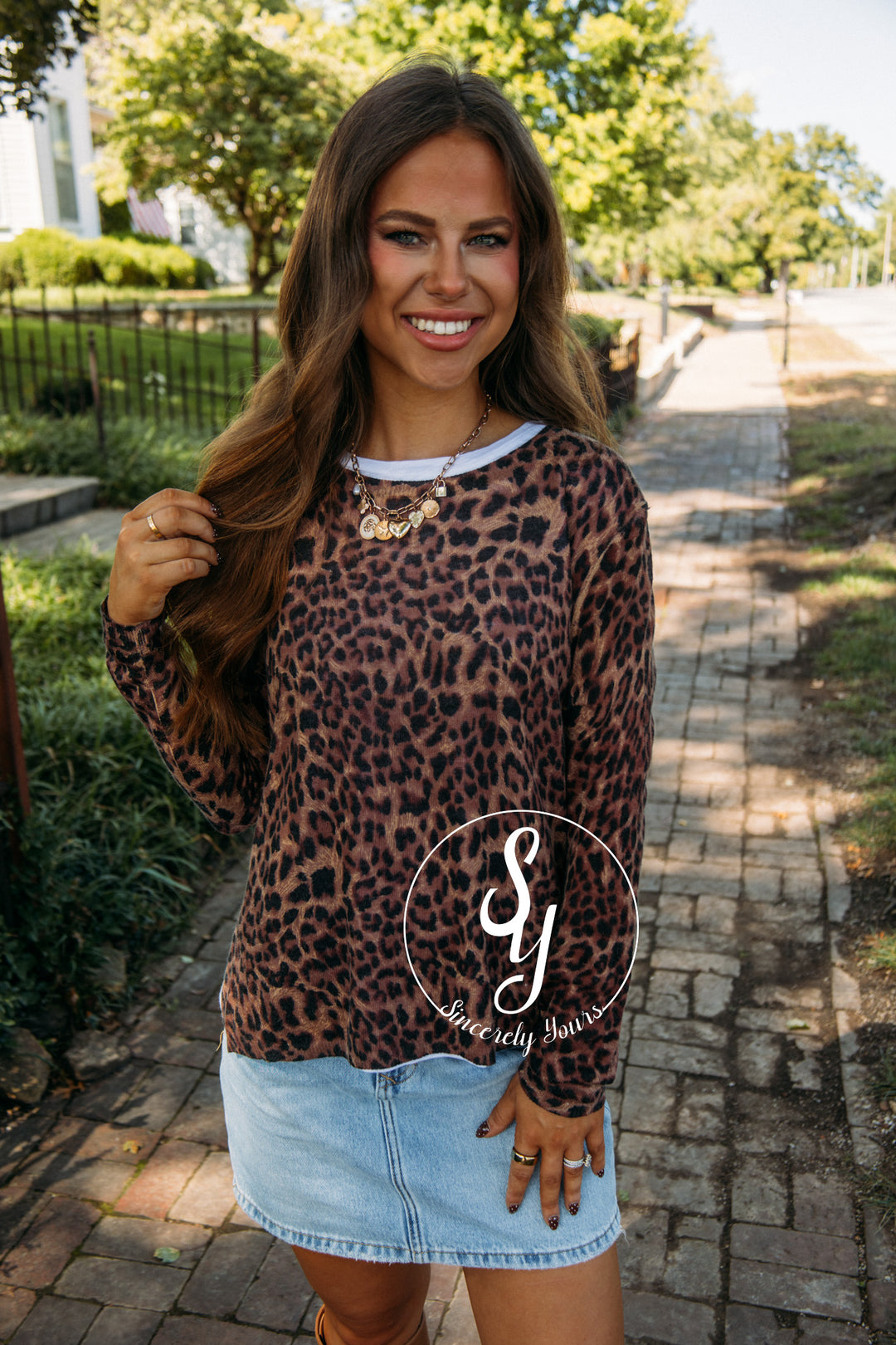 Social Vibes Sweater- Leopard