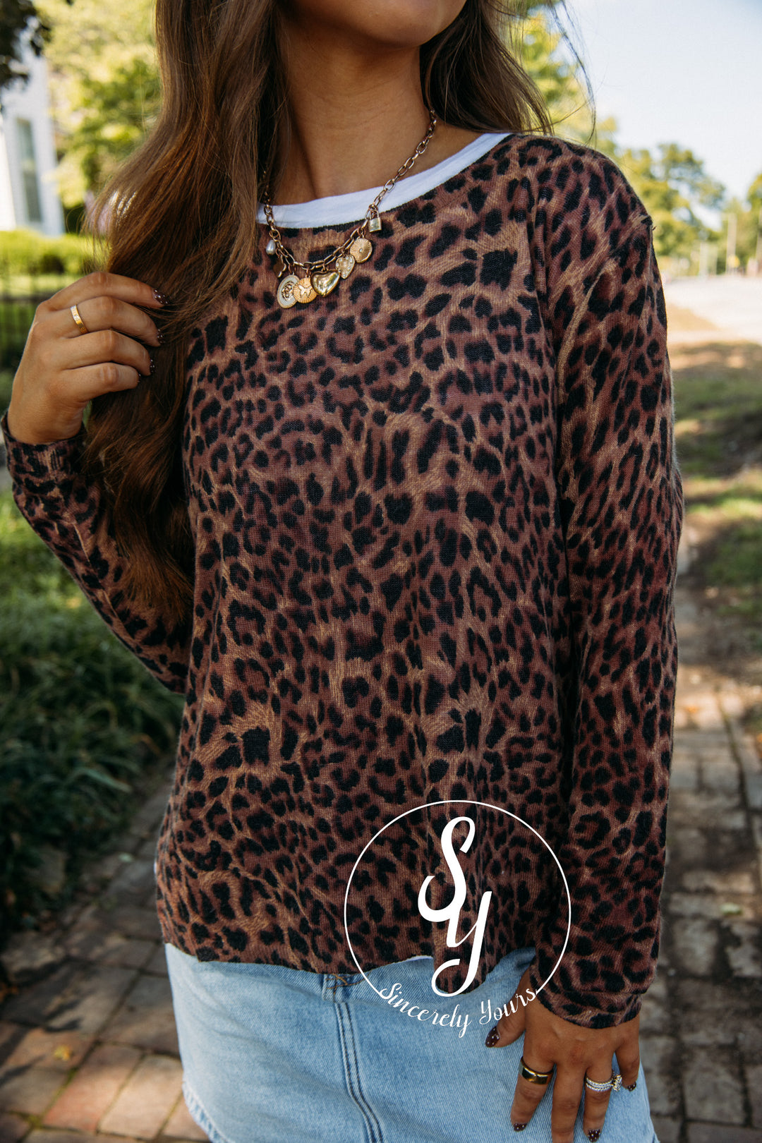 Social Vibes Sweater- Leopard