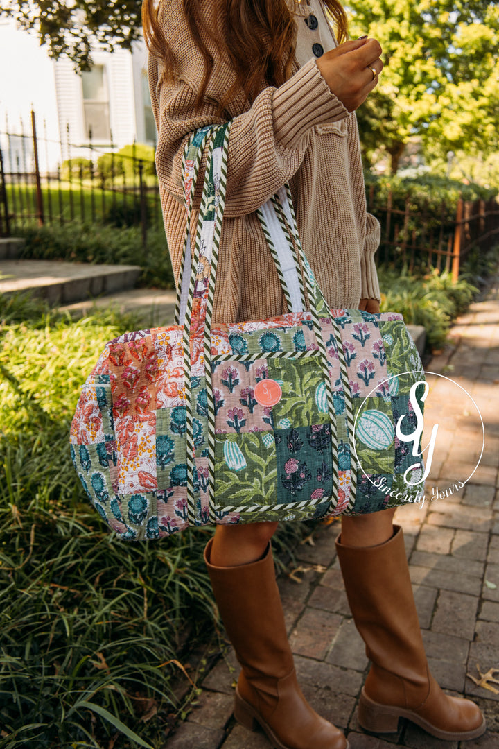 SY Label: Wren Quilted Duffle Bag