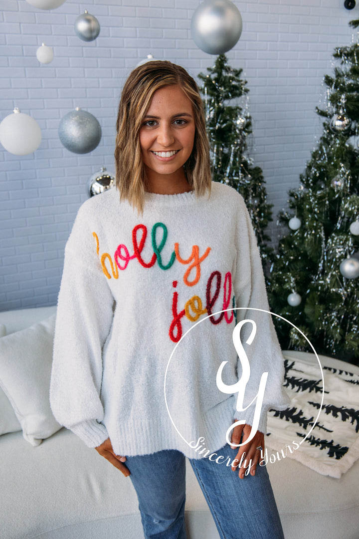 Color Me Jolly Sweater - Off White