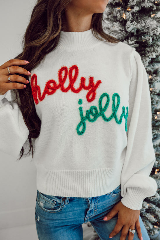 Holly Jolly Sweater - White