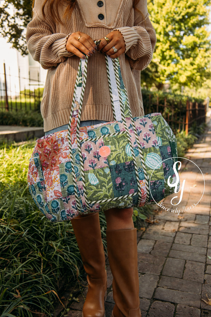 SY Label: Wren Quilted Duffle Bag