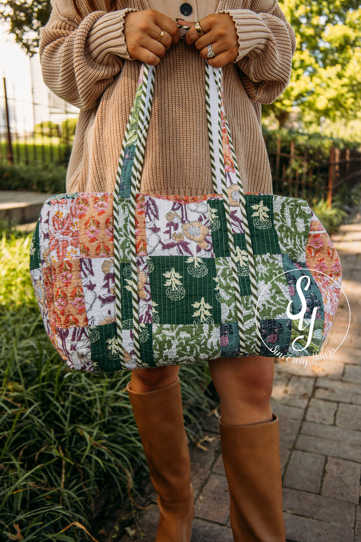SY Label: Wren Quilted Duffle Bag