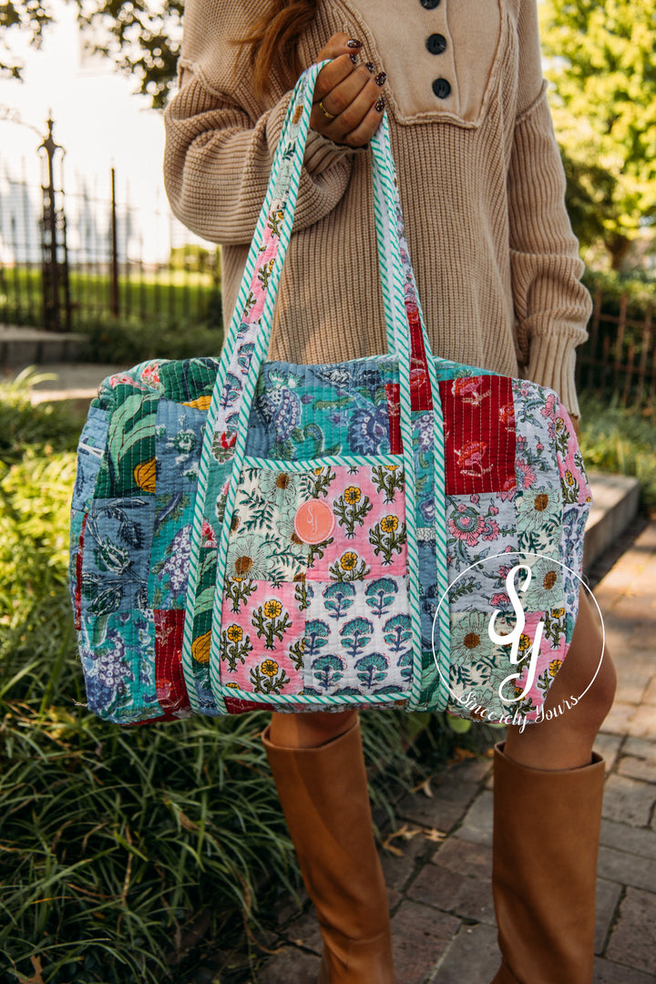 SY Label: Clara Quilted Duffle Bag