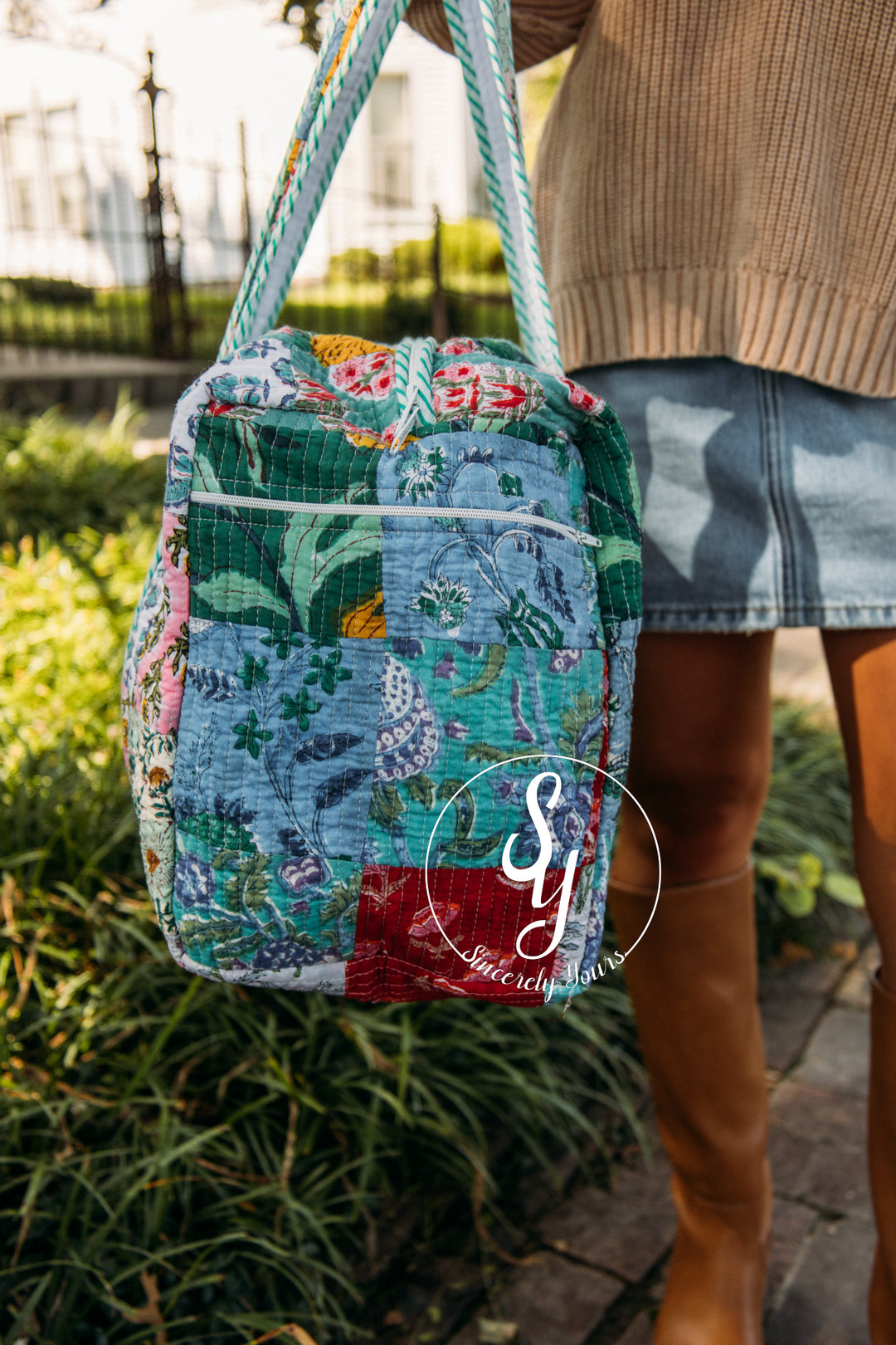 SY Label: Clara Quilted Duffle Bag