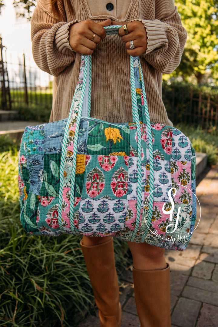 SY Label: Clara Quilted Duffle Bag