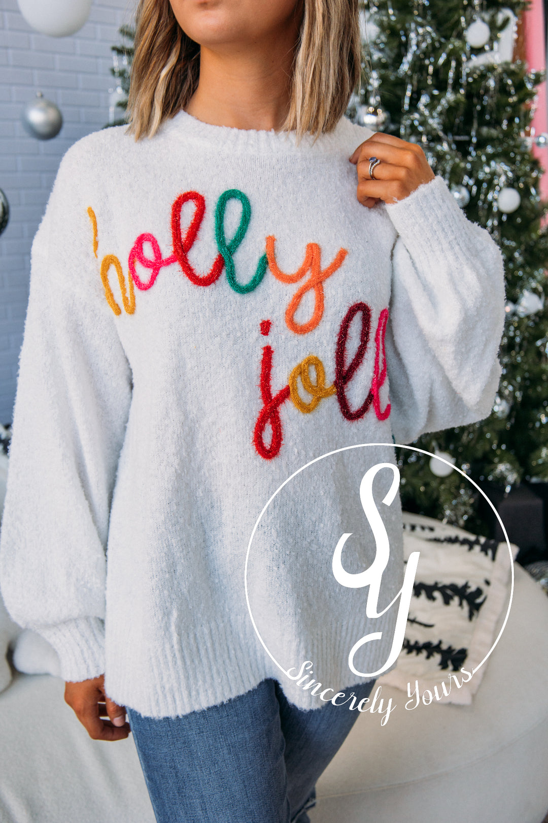 Color Me Jolly Sweater - Off White