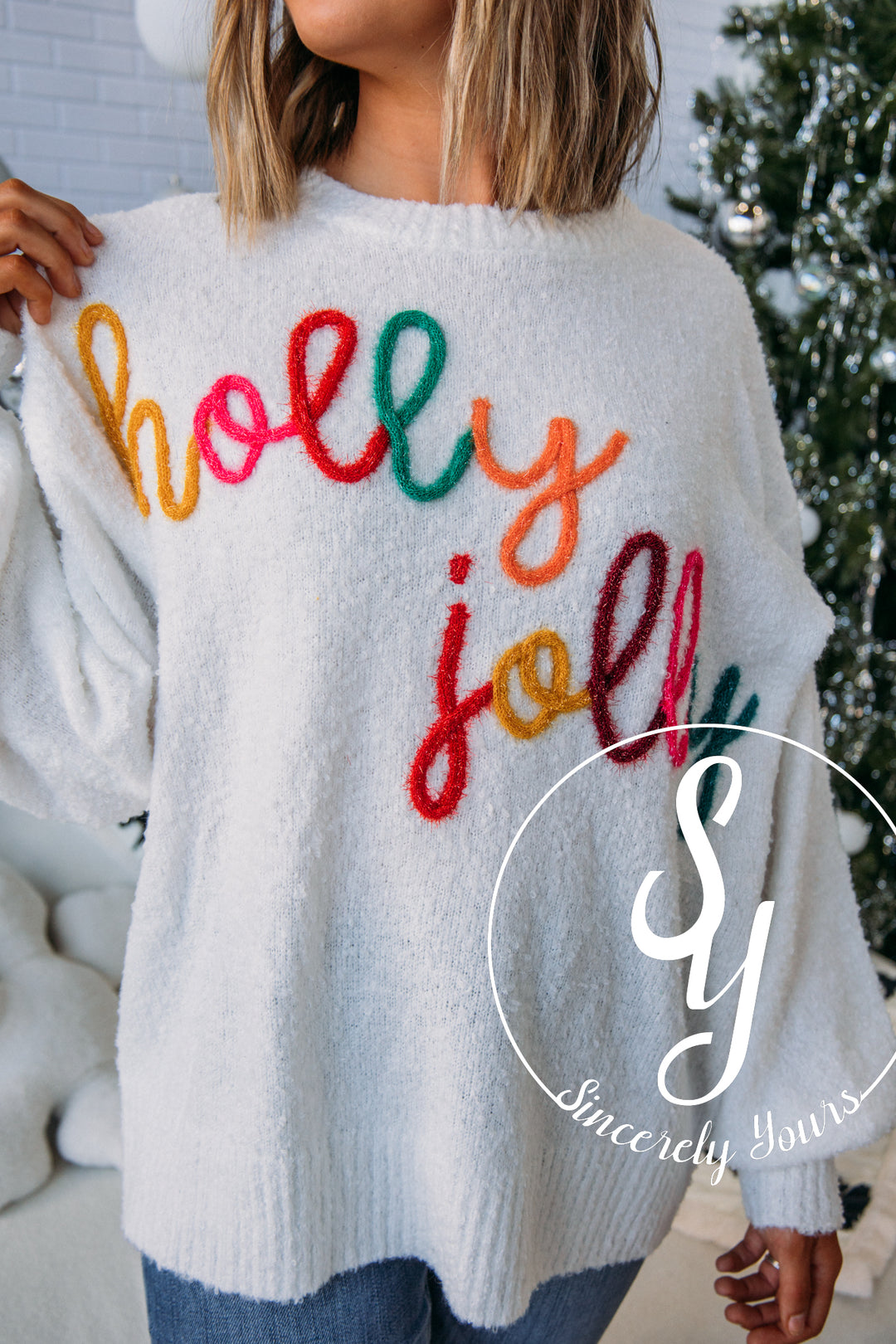 Color Me Jolly Sweater - Off White