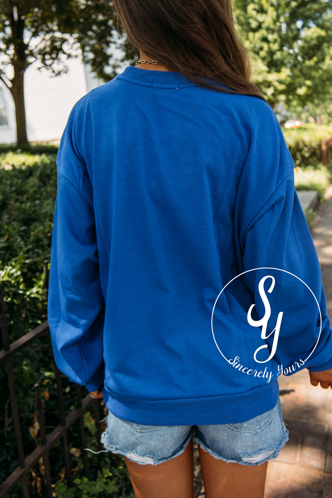 Football Gameday Crewneck -Royal Blue