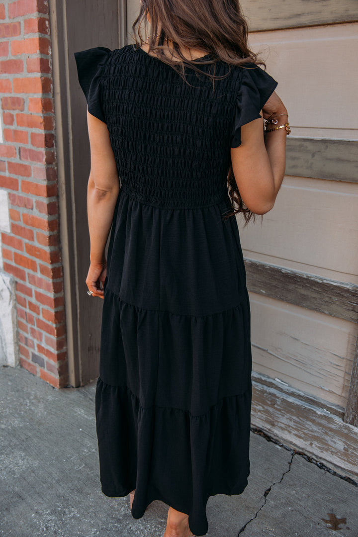 Flattered Midi Dress - Black