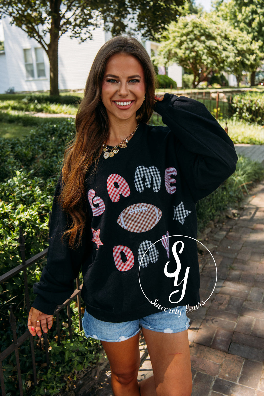 Football Gameday Crewneck - Black