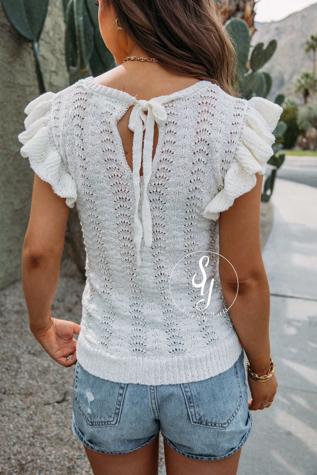 Ruffle Moment Top - Ivory