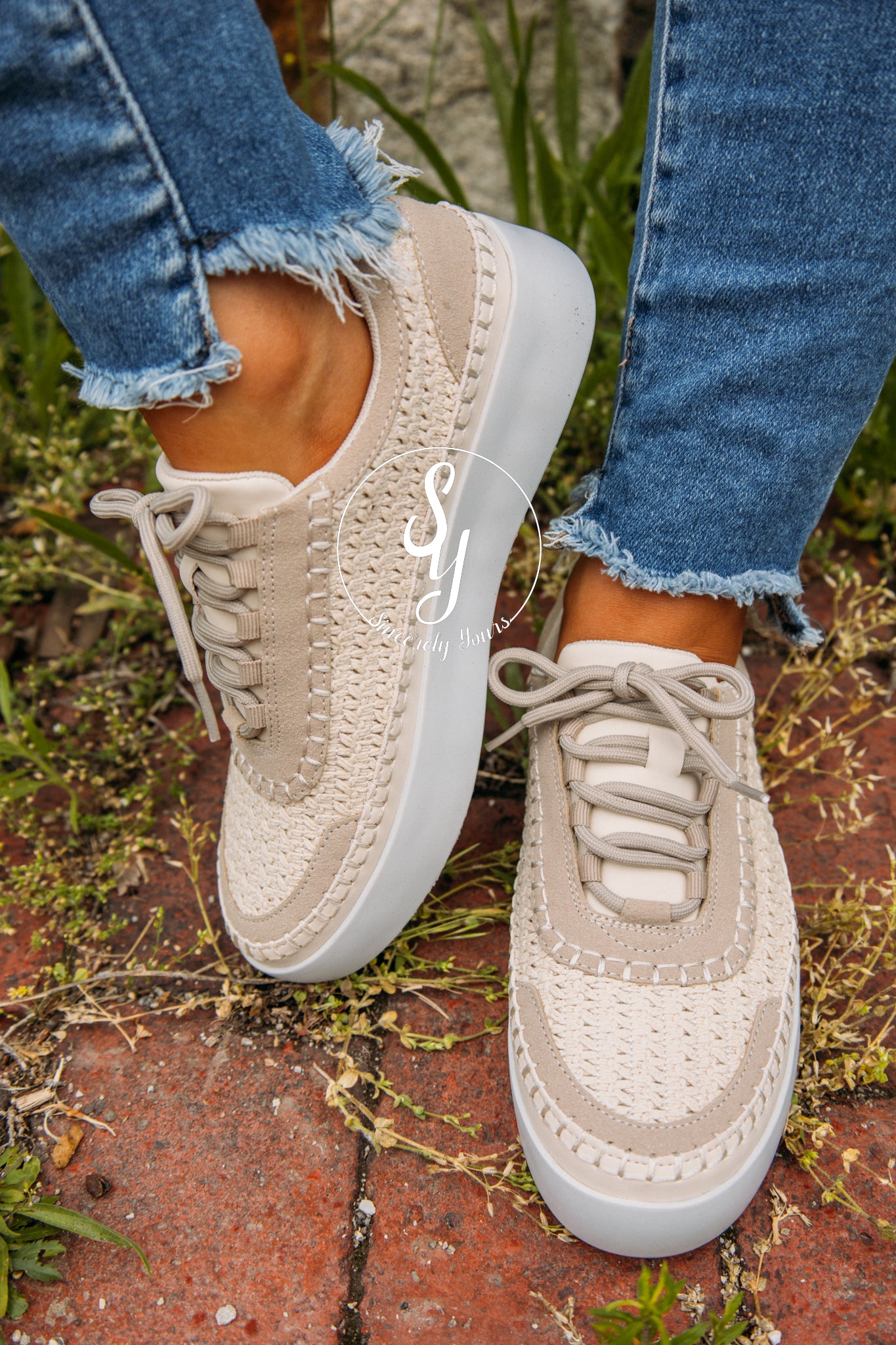 Crochet Era Sneaker Cream Sincerely Yours