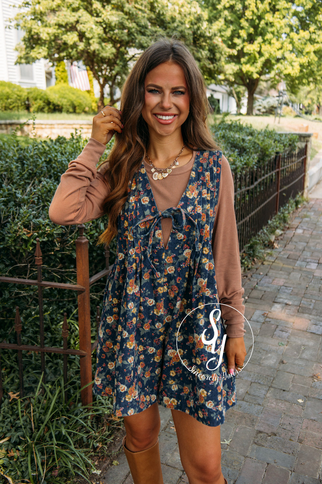 Blooming Personality Romper- Denim