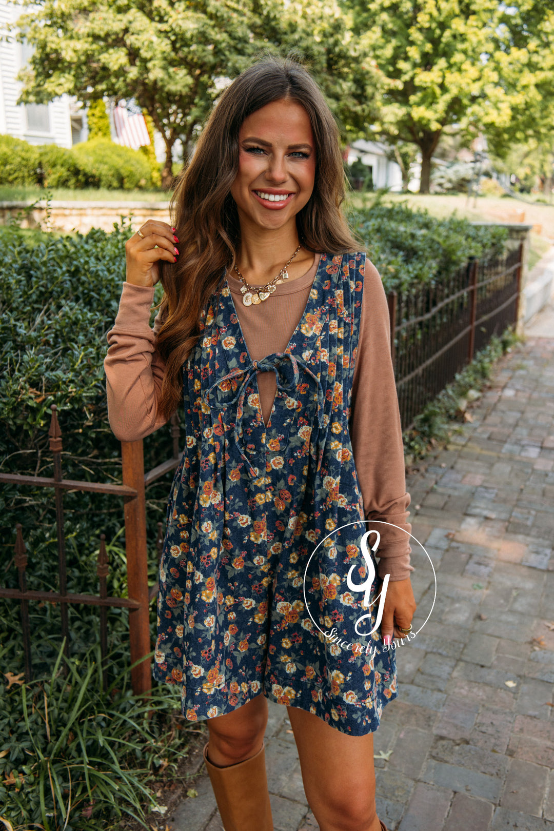Blooming Personality Romper- Denim
