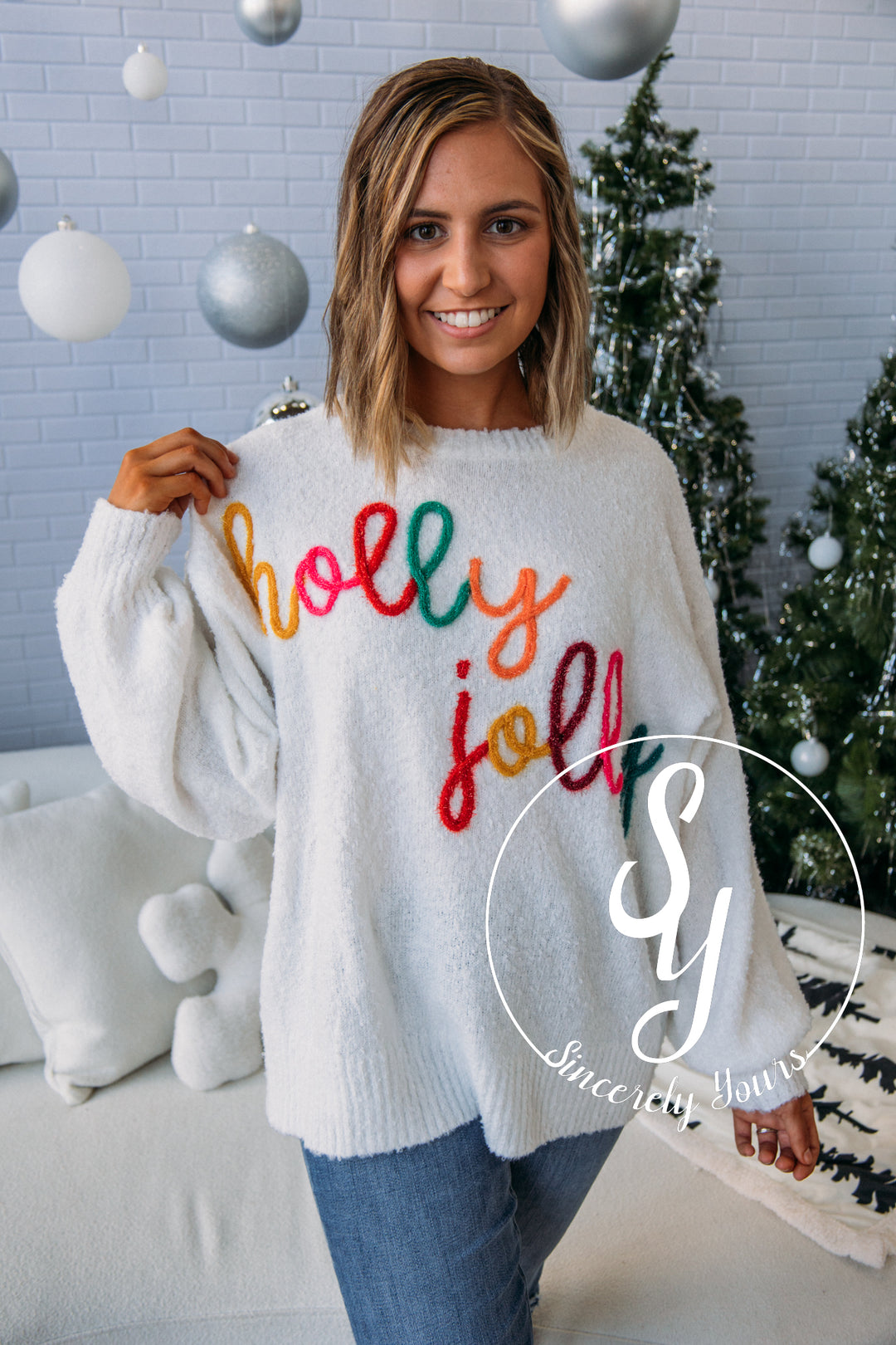 Color Me Jolly Sweater - Off White