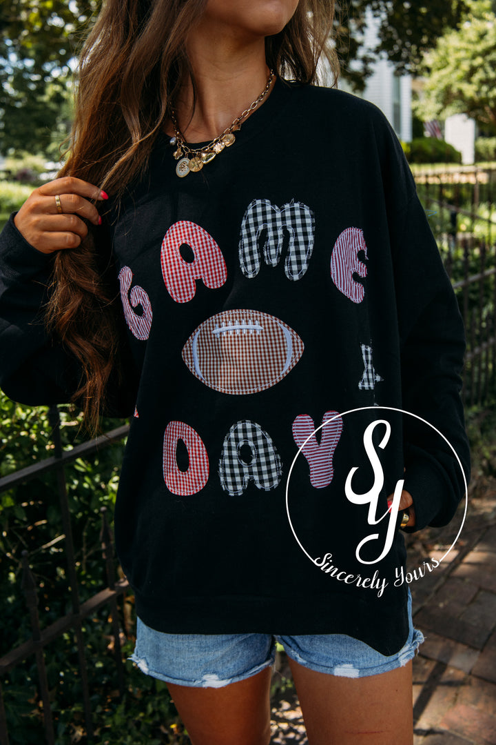 Football Gameday Crewneck - Black