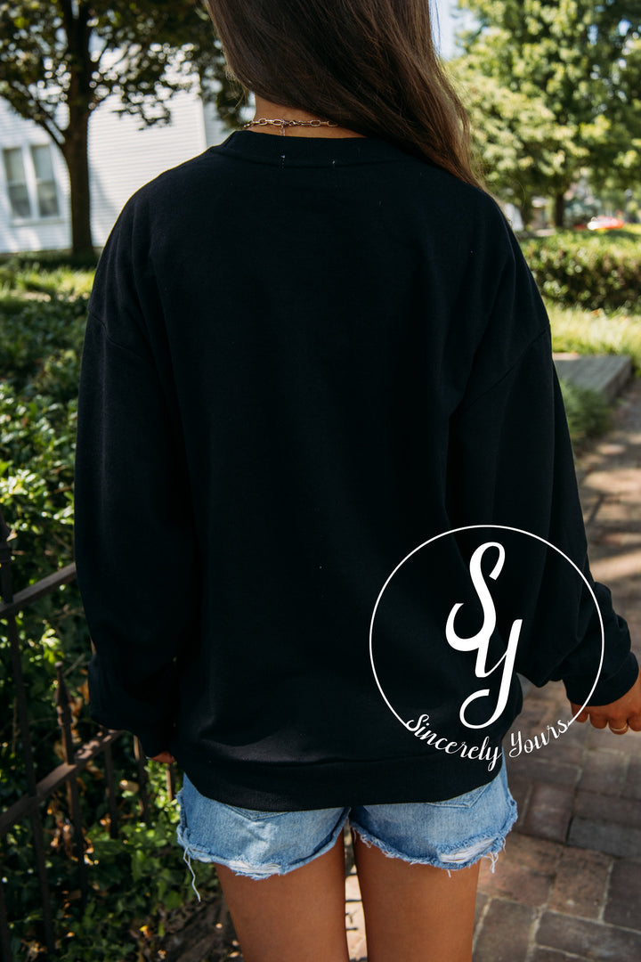 Football Gameday Crewneck - Black