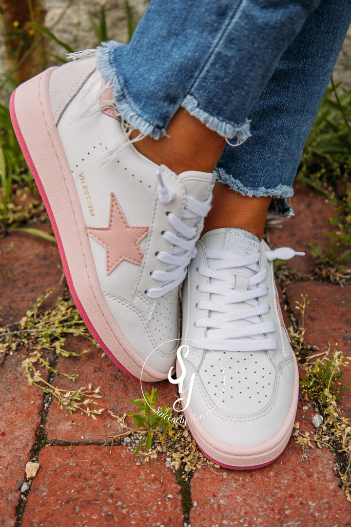 Vintage Havana:  Denisse Sneaker - Raspberry/Baby Pink