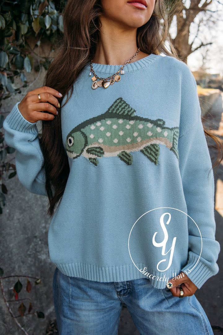 Catch And Release Sweater - D. Sage