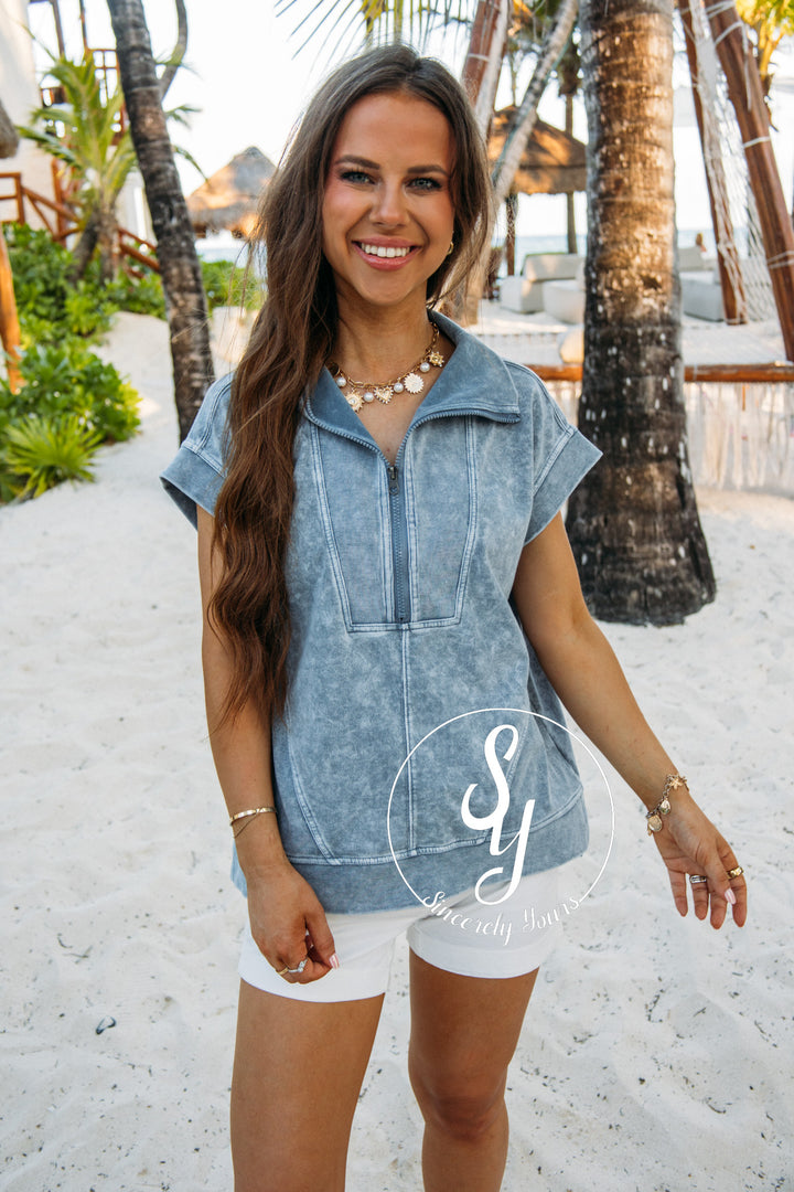 Sasha Top - Indigo Blue