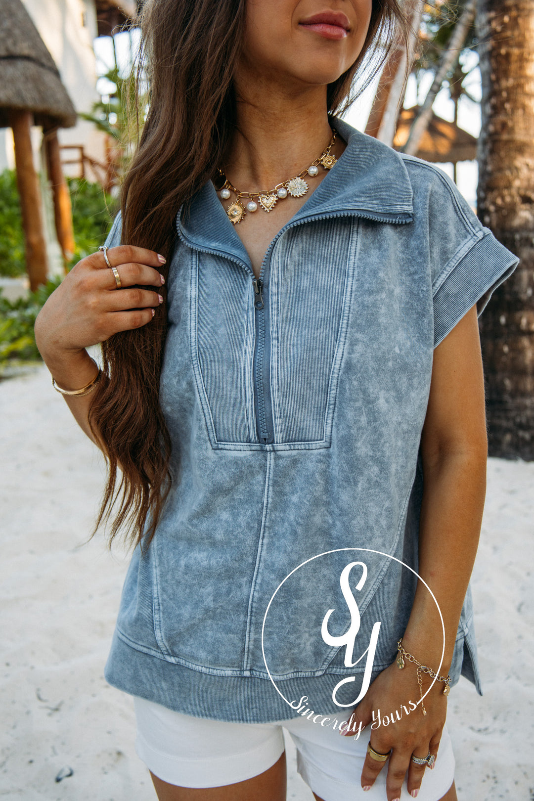 Sasha Top - Indigo Blue