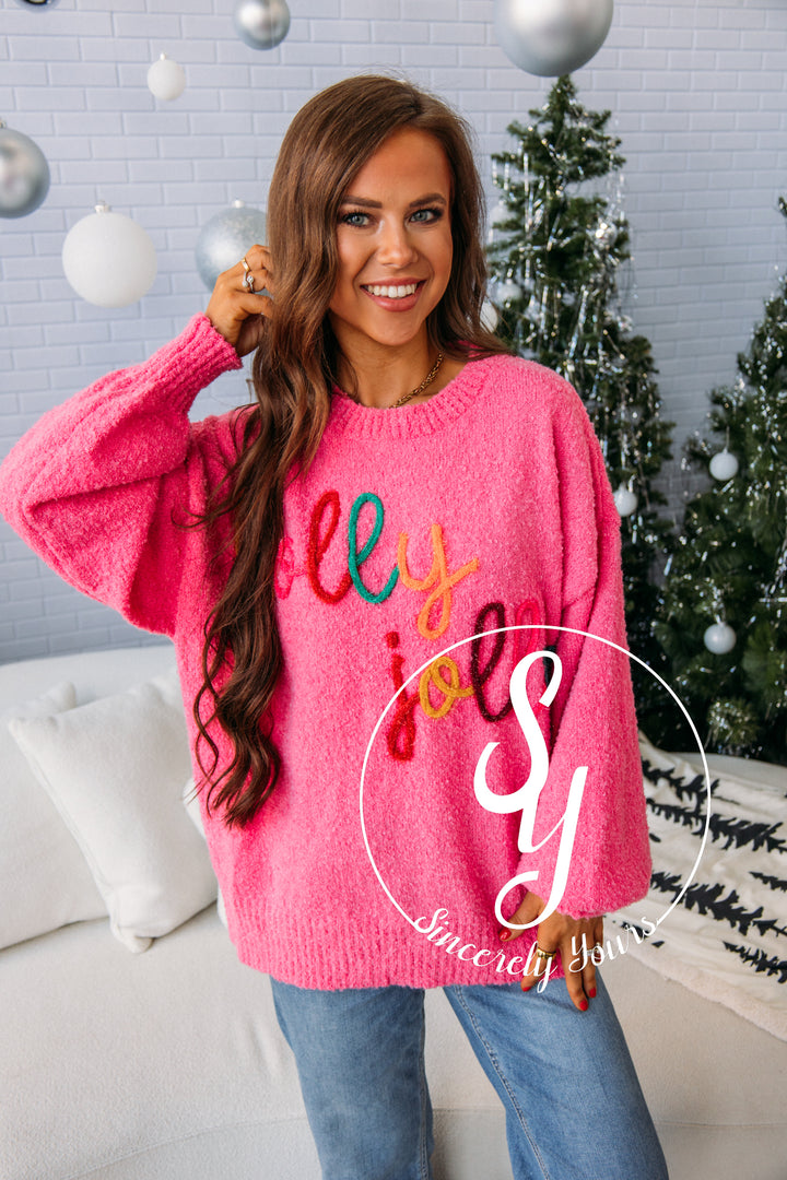 Color Me Jolly Sweater - Pink