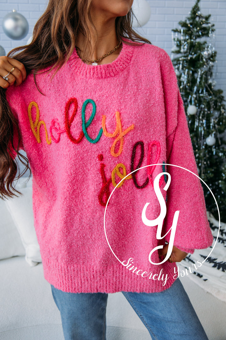 Color Me Jolly Sweater - Pink